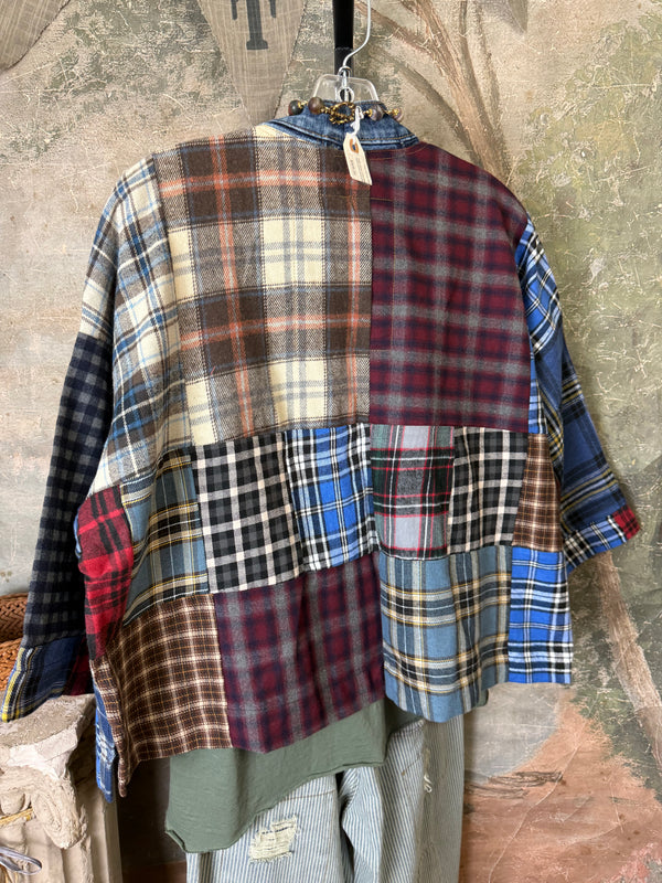 5573 Lodge Flannel Cardigan-Mix D