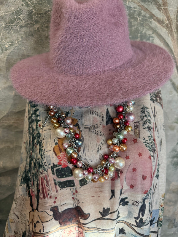 T1097 Cowlneck Dolman Slv Top-Holiday Joy