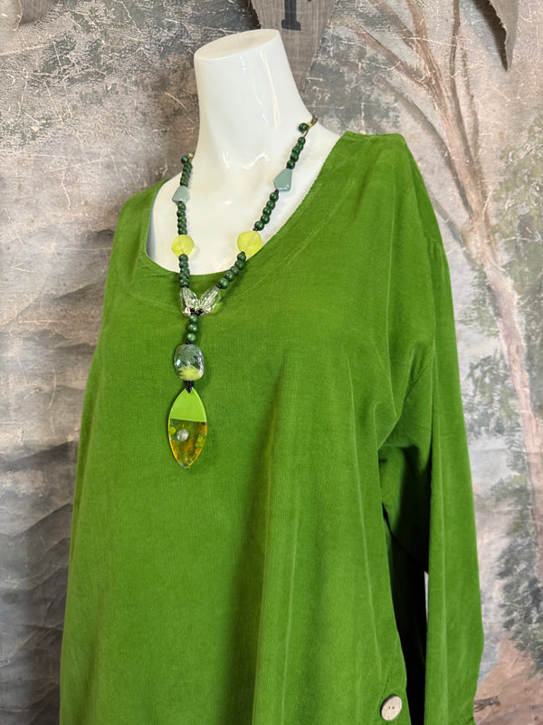 91983 Corduroy Pocket Tunic-Kiwi