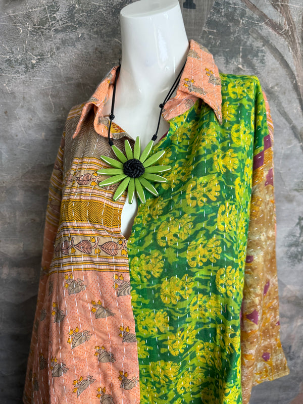 1013w Long Kurta Shirt Dress-Stella