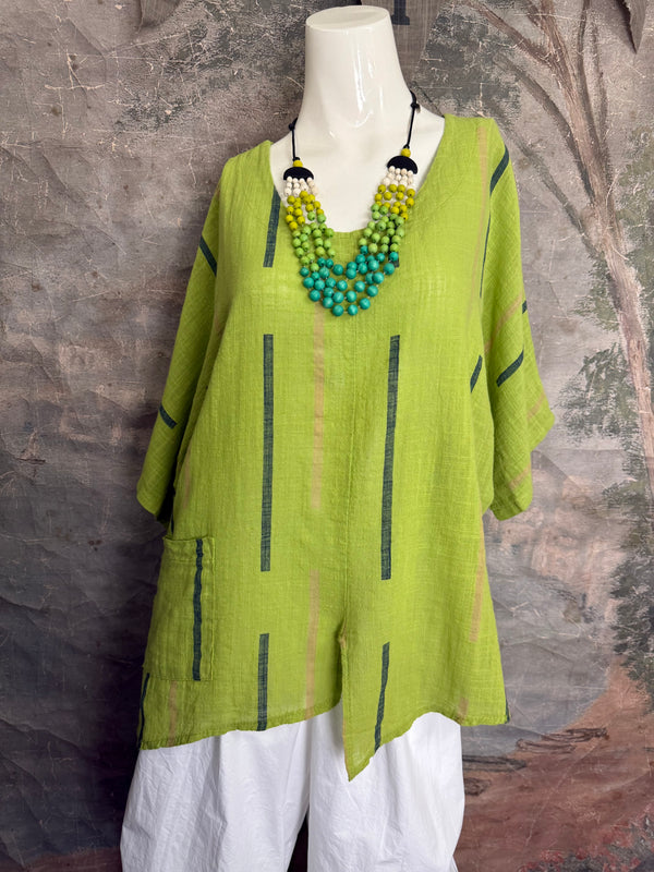 6653S Stripe Top-KIWI