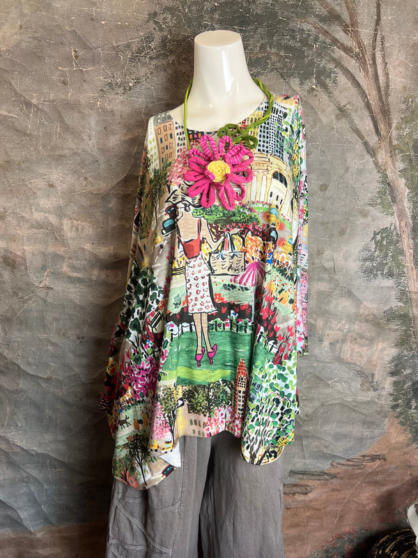 T1369K White Knit Whimsy Top-City Gal Shopper