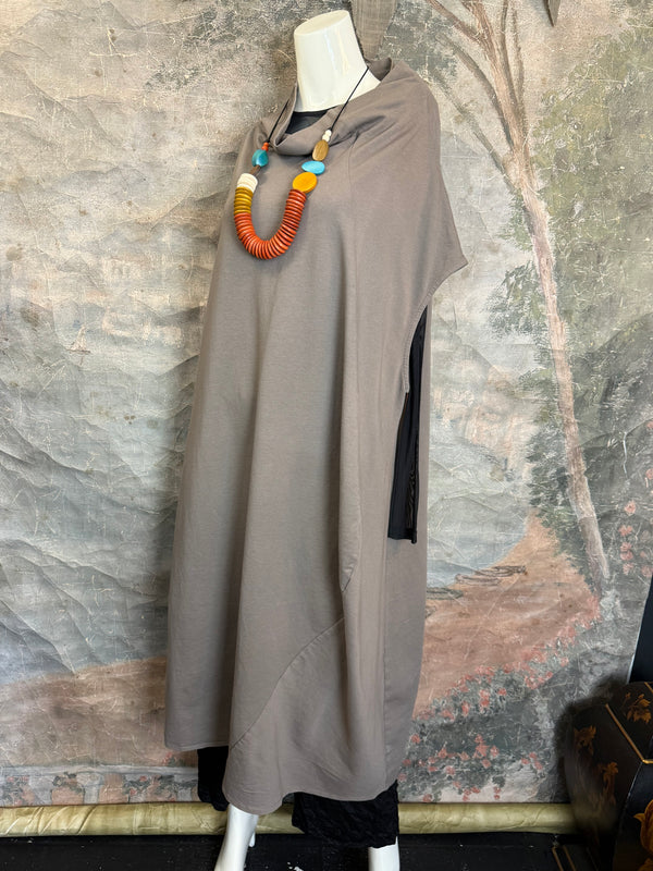 92009 Cocoon Sweatshirt Dress-Mocha