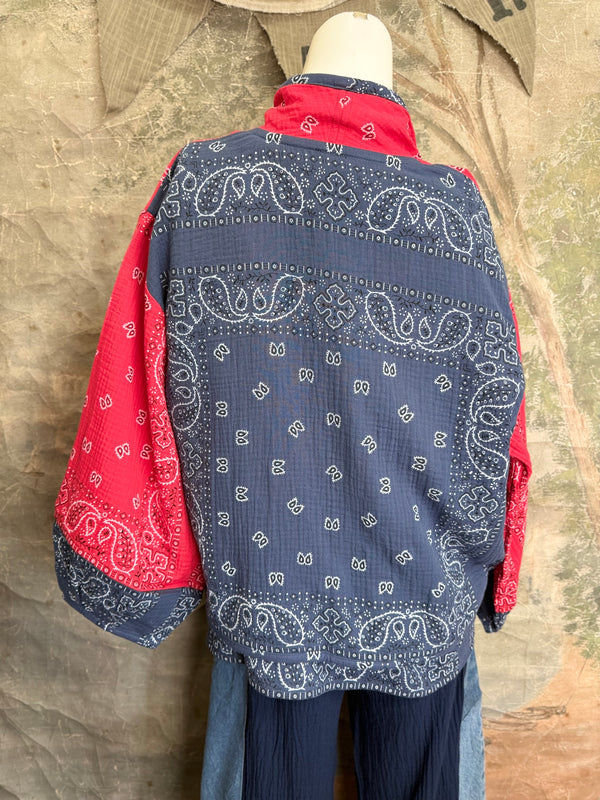 5756 Bandana Mix Cardigan