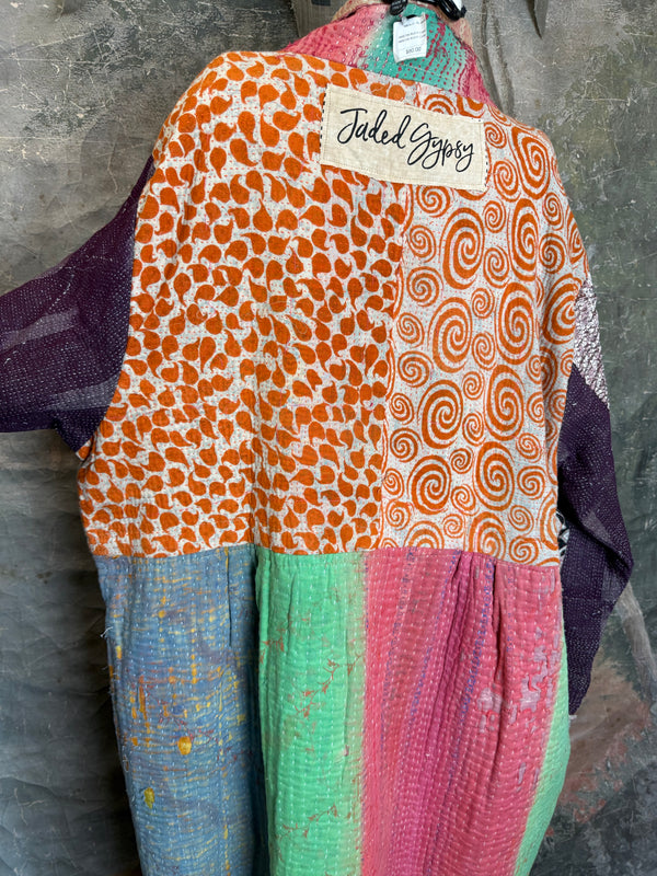 JG-183 Kantha Sunrise Coat-MIX 5