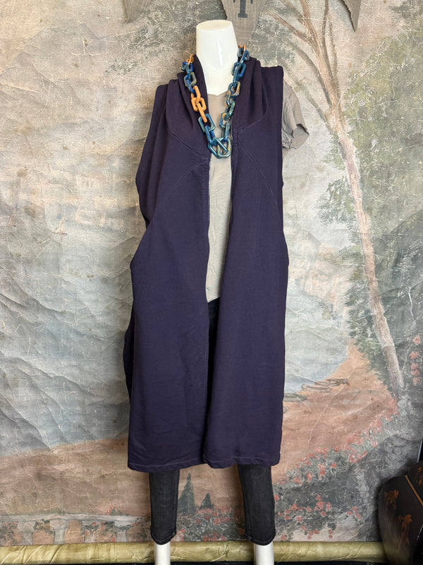 2626AU Zip Hoodie Vest-Purple