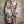 Load image into Gallery viewer, Tie-dye floral kimono duster in pink and olive with gold rose print, styled with colorful disc necklace - 9
