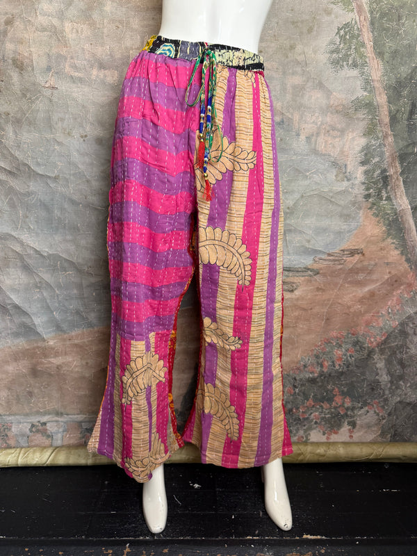 2007W Wide Leg Kantha Pants-Mix 1