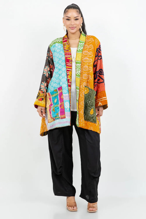 SS6142 Speak Love Kantha Jacket-B