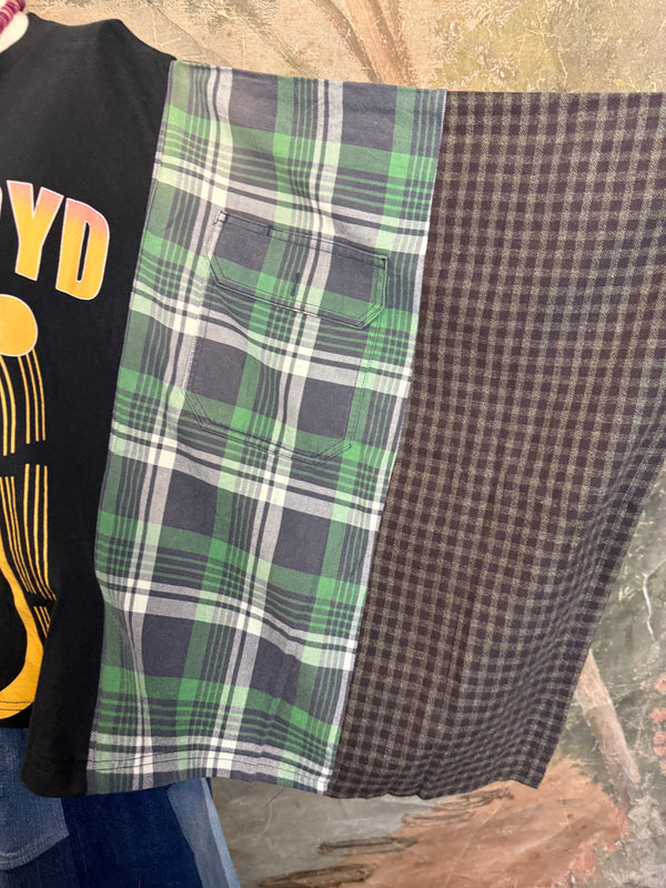 5576 Flannel Band Tee Topper-E