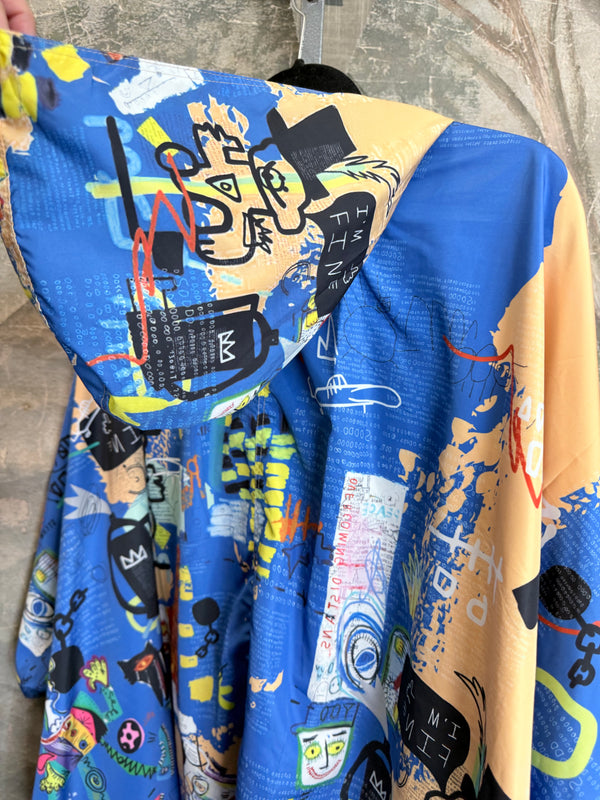 Inoah's Artful 2 Look Raincape-Curious Bots