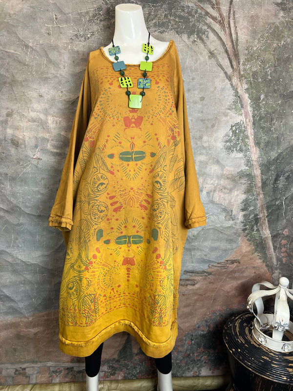 TBG Artdeco Sweatshirt Dress-YEllow