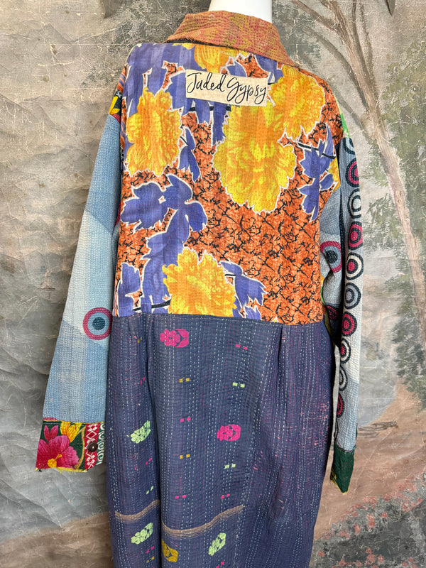JG-183 Kantha Sunrise Coat-MIX 6