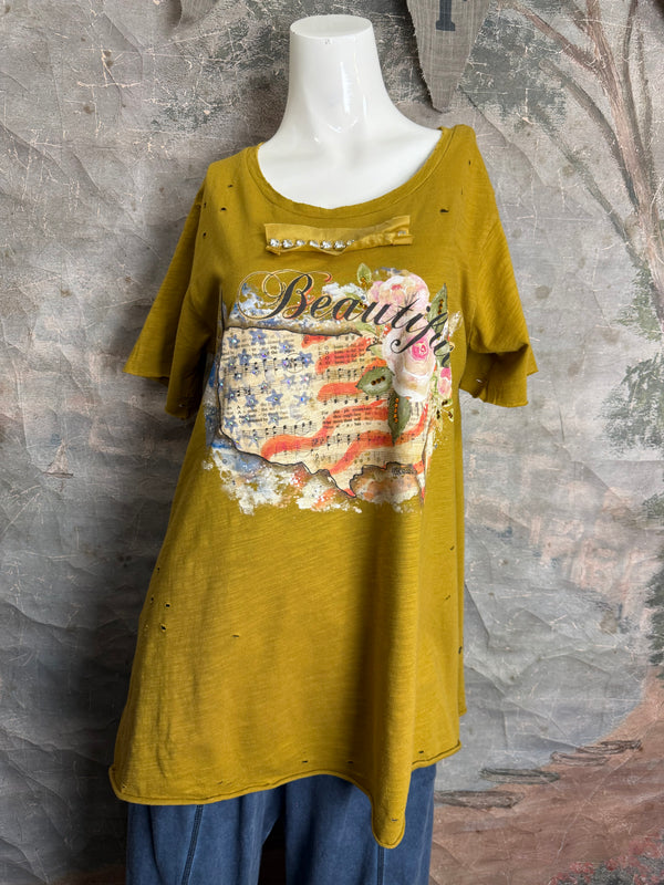 ARB Celebrate W/Chic USA Tshirt-Mustard