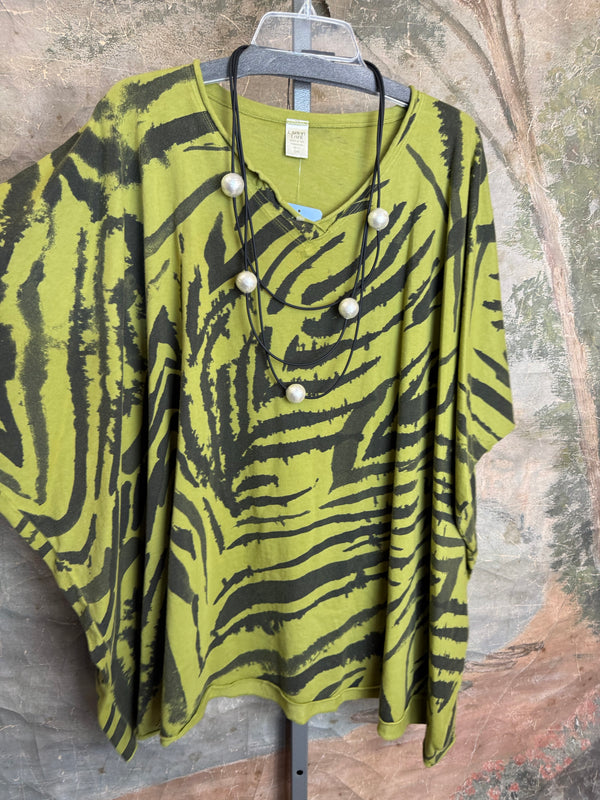 715CL-Zebra Oversized Tunic Tee-SPUD
