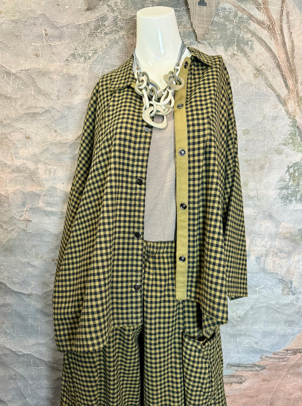 2500-2165 Small Check Big Shirt-Teak