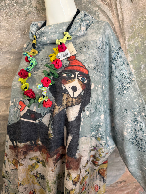 T1097 Cowlneck Dolman Slv Top-Jolly Buddy