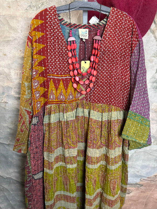 JG-156 Sunrise Kantha PW Dress-MIX 5