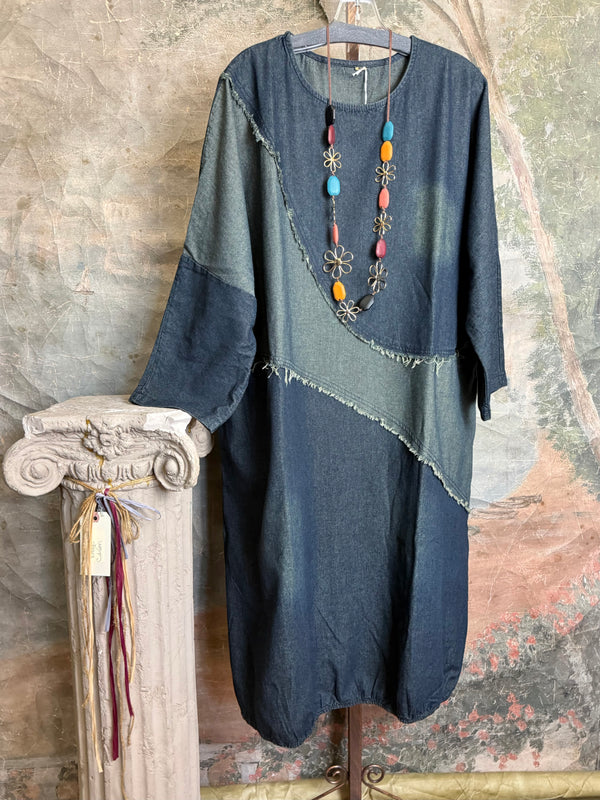 6760 Oversized Denim Sack Dress