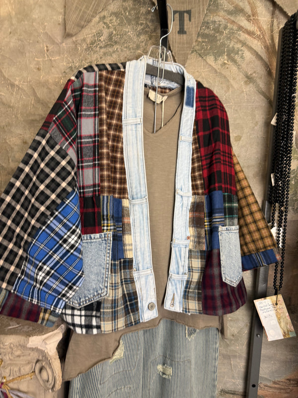 5573 Lodge Flannel Cardigan-Mix C