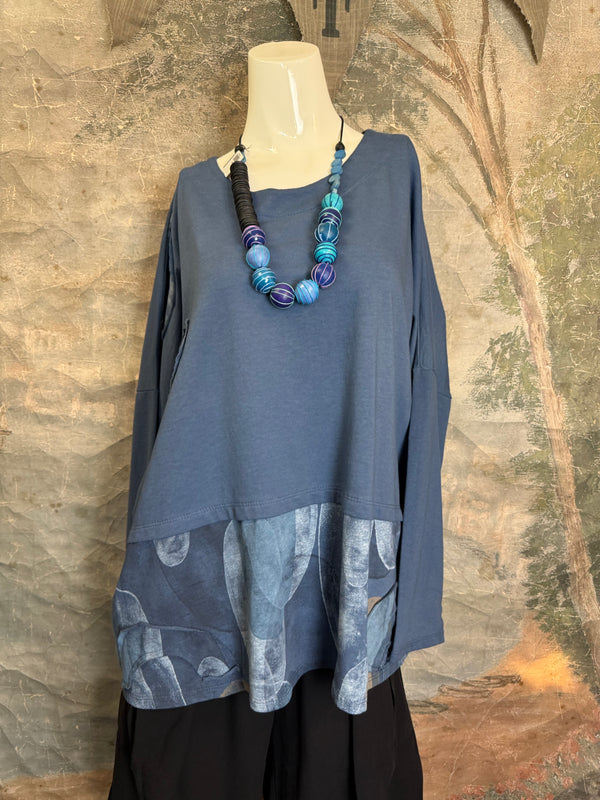 91865 Artsy Patch Pullover-Denim