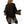 Load image into Gallery viewer, Woman wearing black floral embroidered kimono cardigan with wide sleeves over rust crop top and jeans - 4
