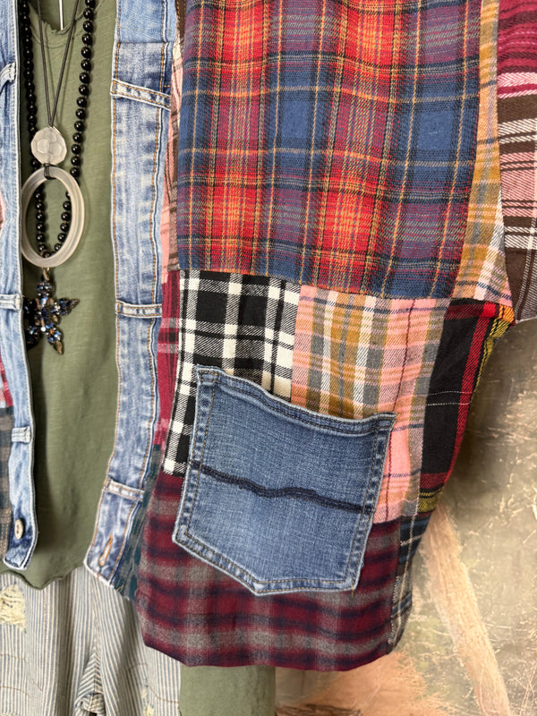 5573 Lodge Flannel Cardigan-Mix A