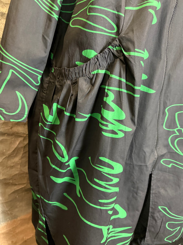 1029 City Scribble Jacket-Green