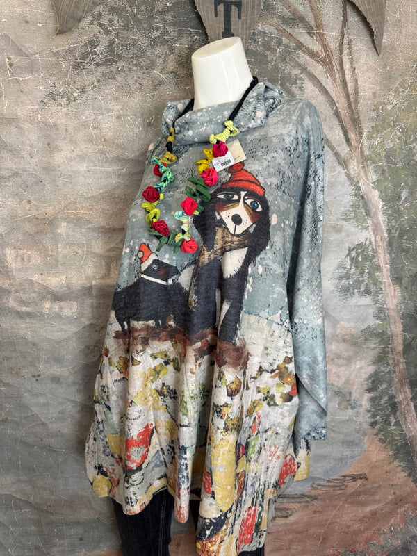 T1097 Cowlneck Dolman Slv Top-Jolly Buddy