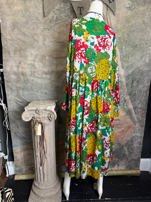 2659 Relaxed Floral Midi Dress