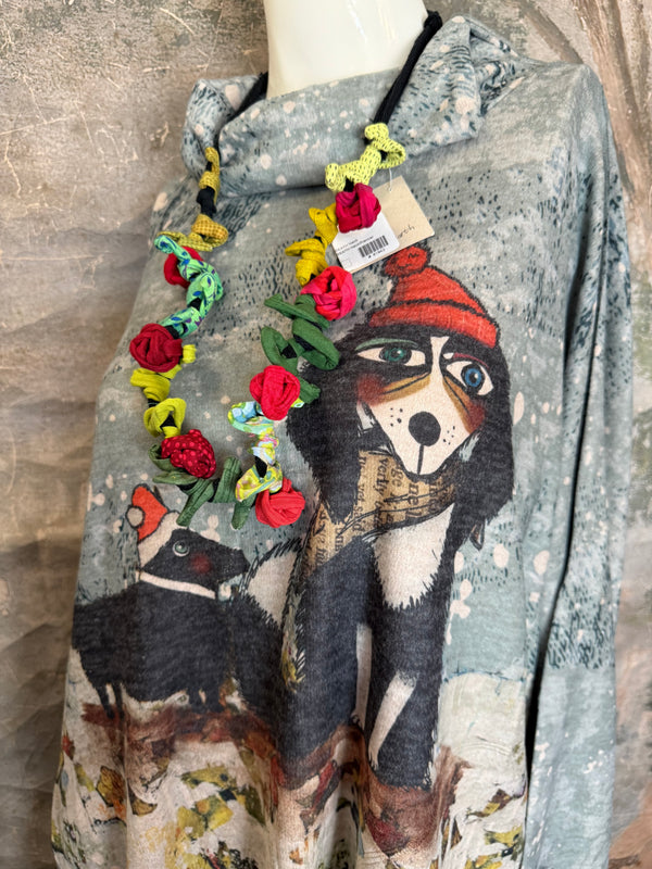 T1097 Cowlneck Dolman Slv Top-Jolly Buddy