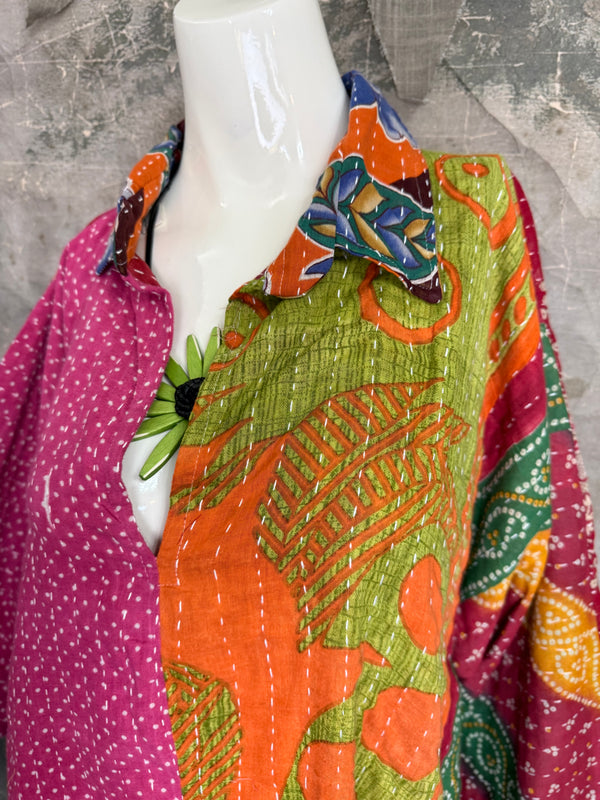 1013w Long Kurta Shirt Dress-Suzie Q