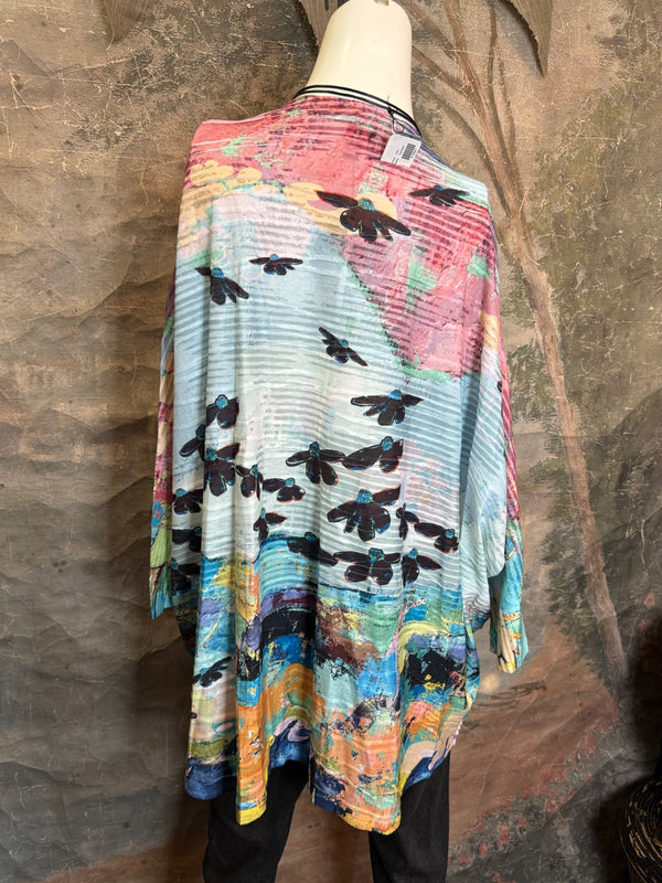 T1514 Long Slv Dolman Top/Tunic-Ozzy The Dog!