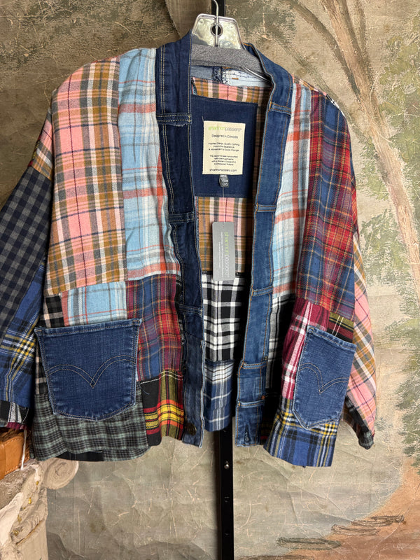 5573 Lodge Flannel Cardigan-Mix B