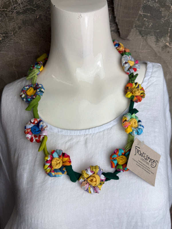 26N38 Lei Of Twisted Flowers Necklace