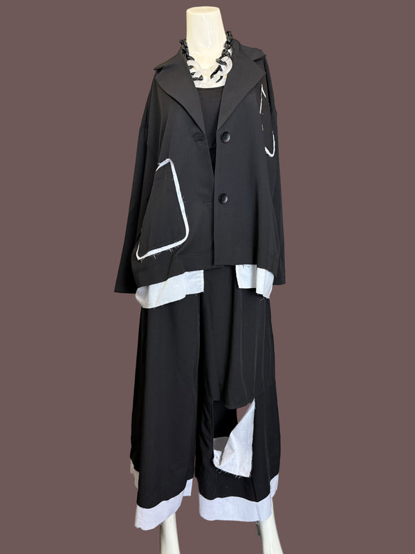 69583 Chic Blazer Jacket W/Trim