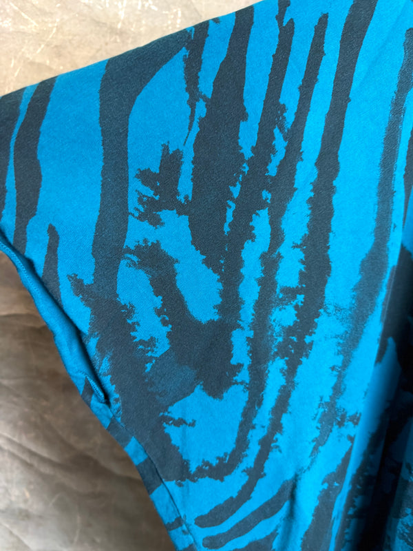 715CL-Zebra Oversized Tunic Tee-TEAL