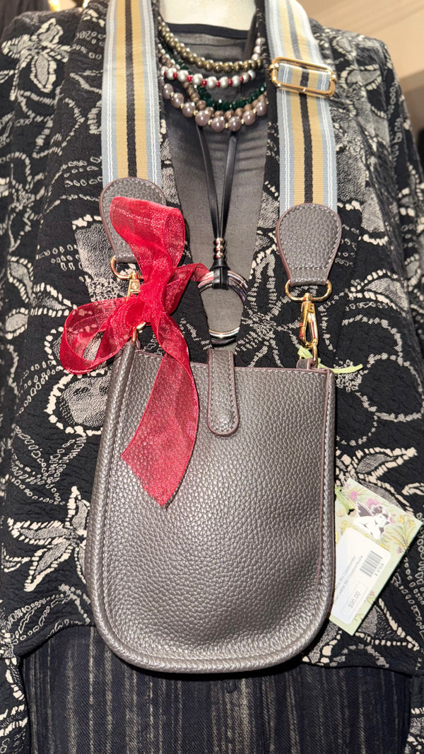 0003A Pebbled Vegan MINI Leather Crossbody Bag-Mocha