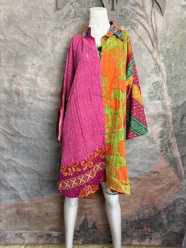 1013w Long Kurta Shirt Dress-Suzie Q