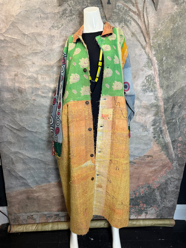 JG-183 Kantha Sunrise Coat-MIX 6