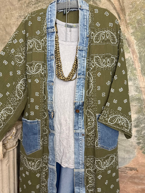 5783 Bandana Long Cardigan