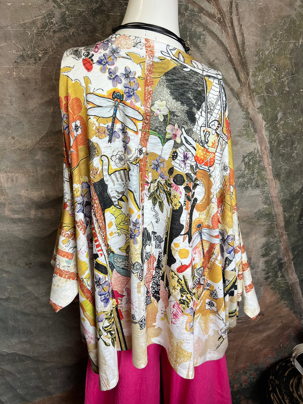 T1369K White Knit Whimsy Top-Marisols Garden