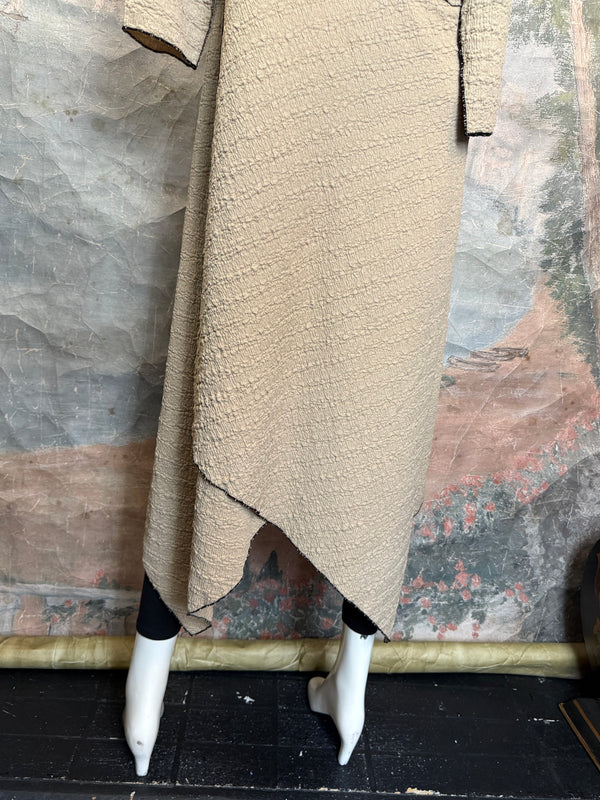 D523 Waffle Knit Sharkbite Dress-Mocha