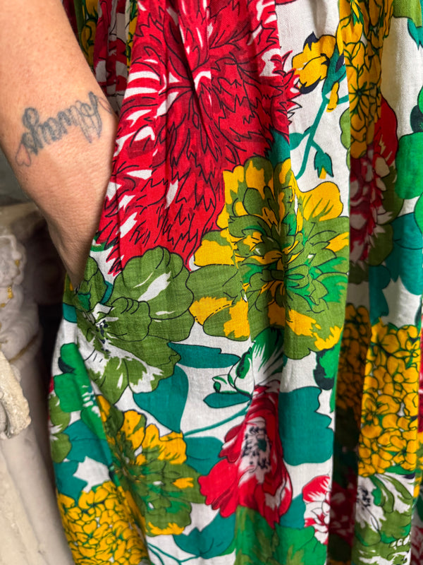 2659 Relaxed Floral Midi Dress