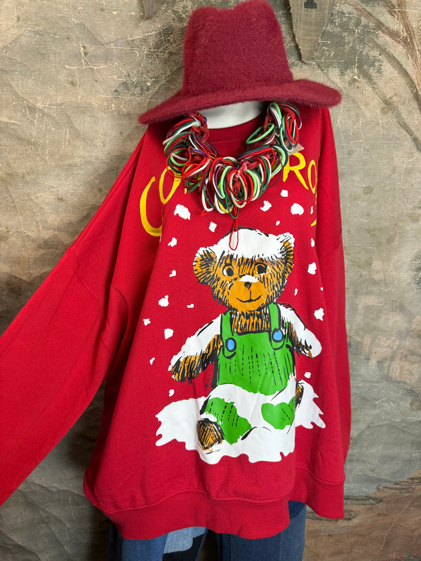 Fuzzy Palin Fedora Hat-Burgundy