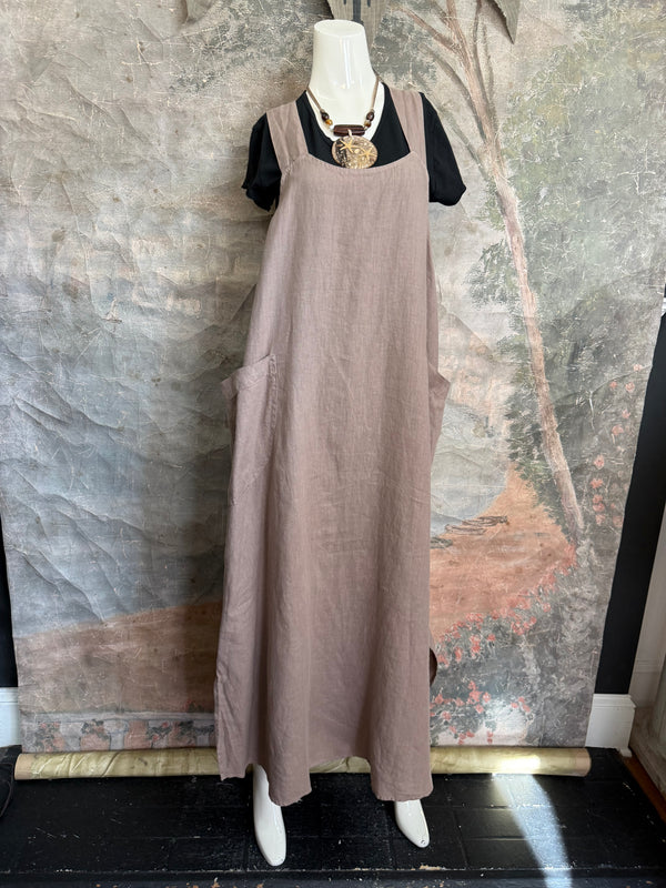 MP- HLD1052 OVERALL LONG DRESS-Mocha