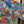 Load image into Gallery viewer, Oversized blue floral print crew pullover with orange and multicolor botanical pattern, long sleeves, relaxed fit - 5
