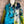 Load image into Gallery viewer, 7042C Block Dyed Possibly Tunic-Turq Mix

