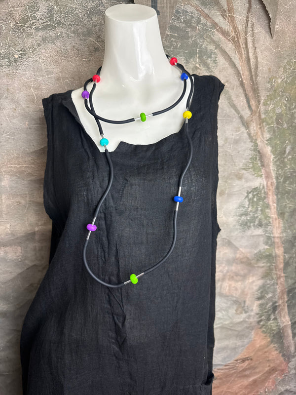 91755 Uneven Tank Top-Black
