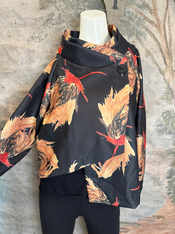 91813 Asym Floral Cropped JTK-BLACK